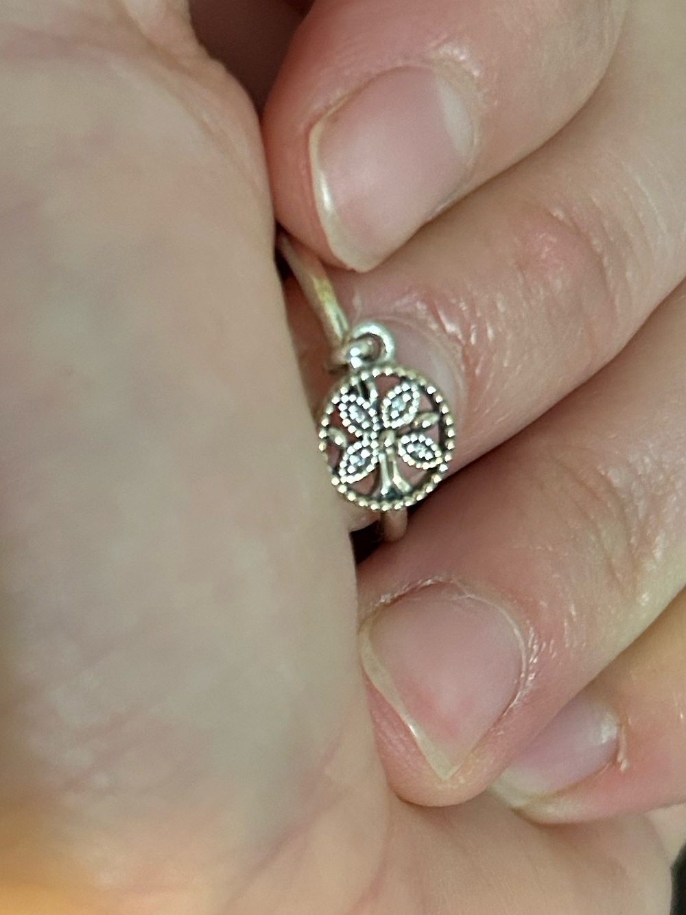 Pandora Family Tree Cubic Zirconia Dangle Ring - Picture 2 of 5